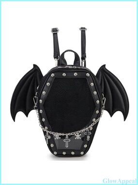 Vegan Leather Coffin Ita Bag Backpack Pin Display Purse
